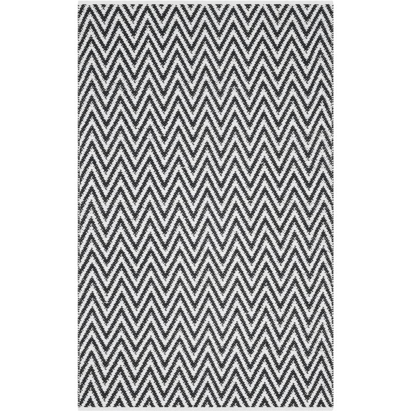 Montauk MTK812 Hand Woven Area Rug - Black/Ivory - 3'x5' - Safavieh.