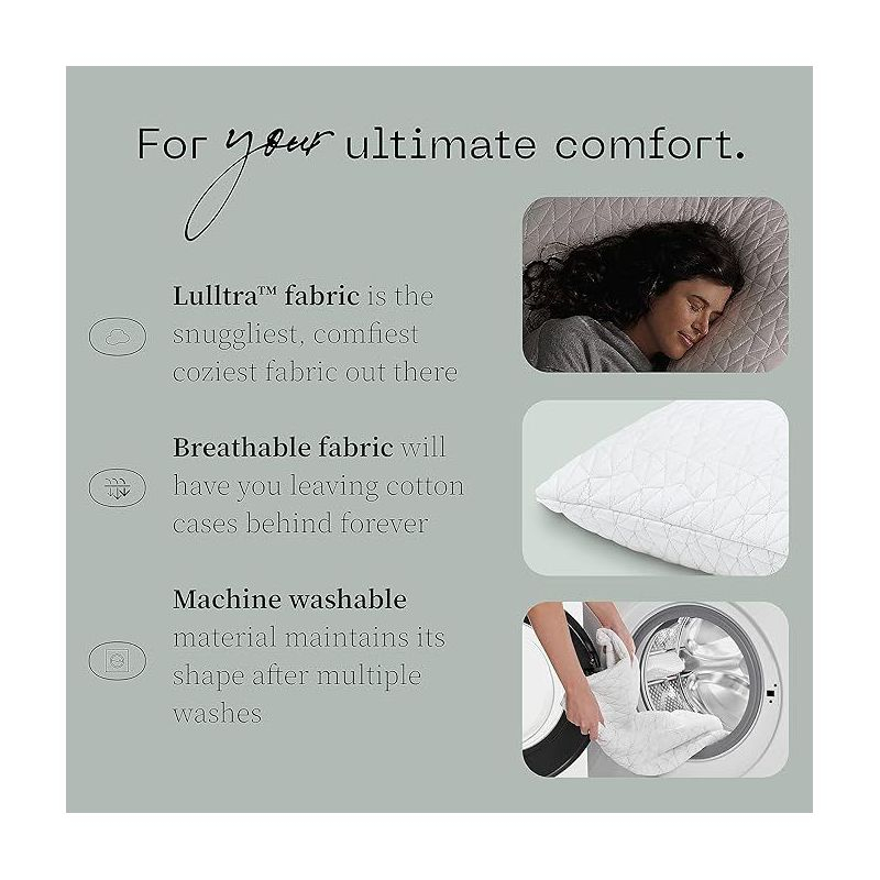 Coop Home Goods - The Original Pillow Cover, King Size Pillow Case for Memory Foam Pillows, Breathable Ultra Soft Lulltra Fabric Cover with Zipper