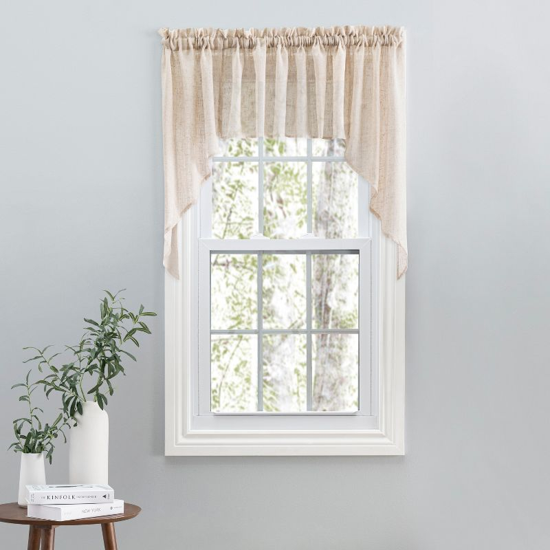 Ricardo Shannon Rod Pocket w/Header Swag 52x36 Natural