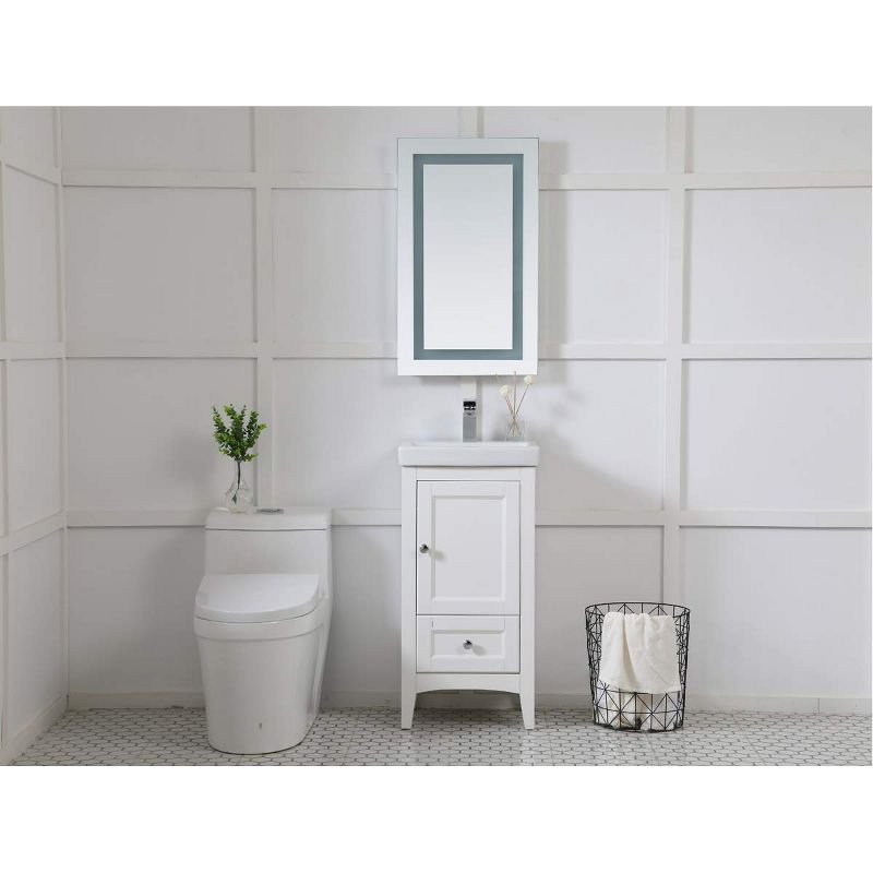 Elegant Lighting Helios 18in x 30in Hardwired LED mirror with touch sensor and color changing temperature 3000K/4200K/6400K