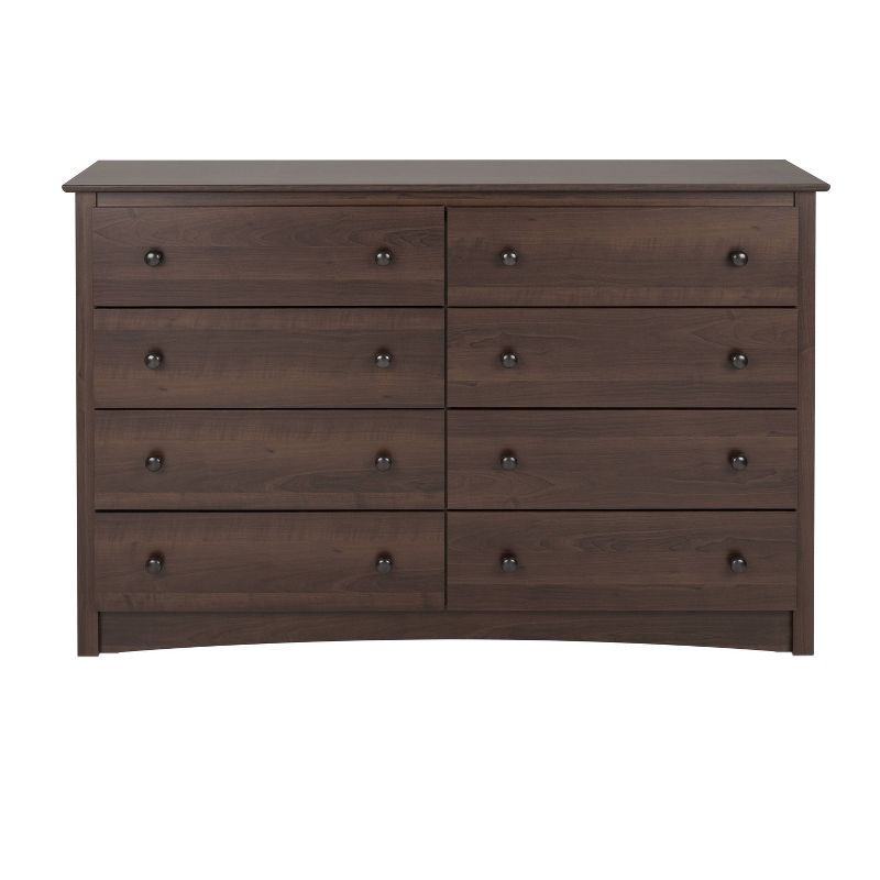 Sonoma 8 Drawer Dresser Espresso - Prepac: Laminated MDF, Metal Hardware, Includes Anti-Tip Kit