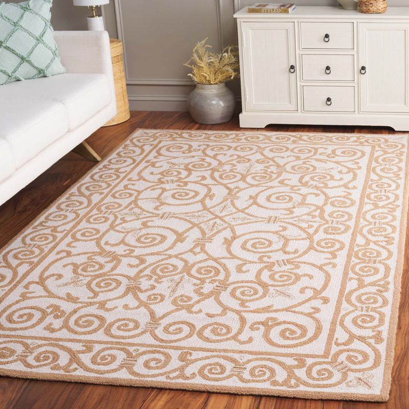 Chelsea HK11 Handmade Area Rug - 5'3"x8'3" - Ivory/Gold - Safavieh