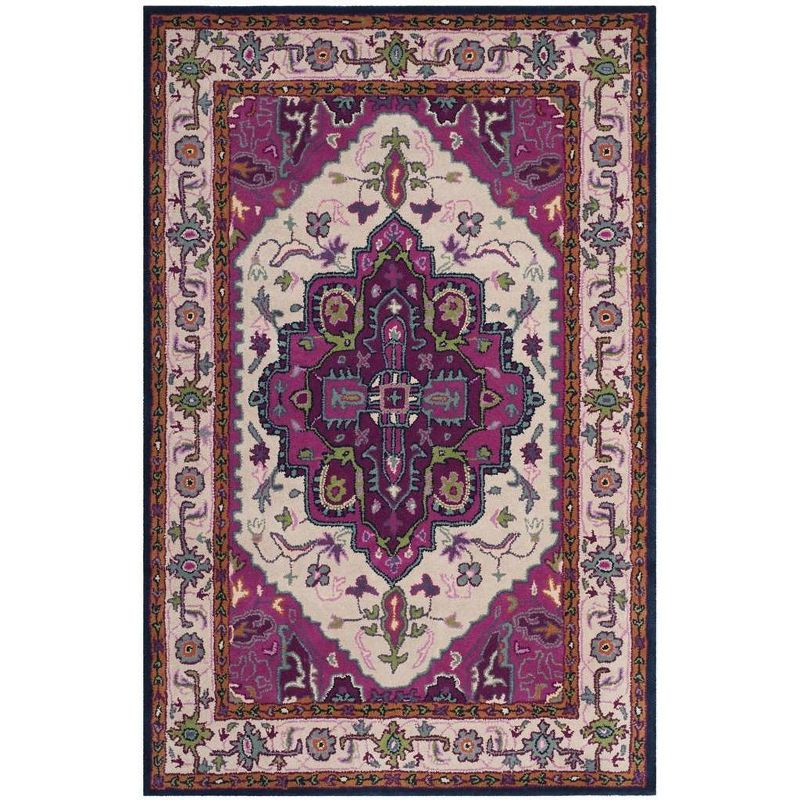 Bellagio BLG541 Hand Tufted Accent Rug - Ivory/Pink - 3'x5' - Safavieh.