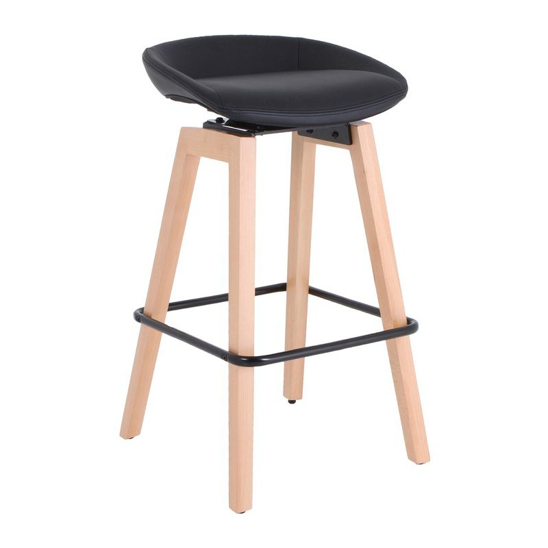 Lorell Modern Low-Back Stool - Low Back - Black