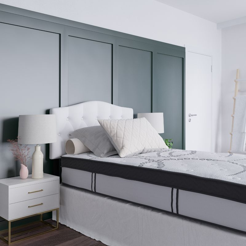 Emma and Oliver 12 Inch CertiPUR-US Certified Hybrid Pocket Spring Mattress, Twin Mattress in a Box - Premium Mattress