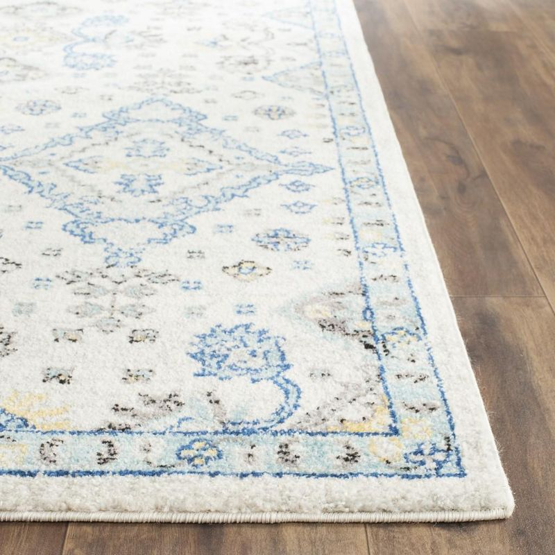 Evoke EVK224 Power Loomed Accent Rug - Ivory/Light Blue - 3'x5' - Safavieh.