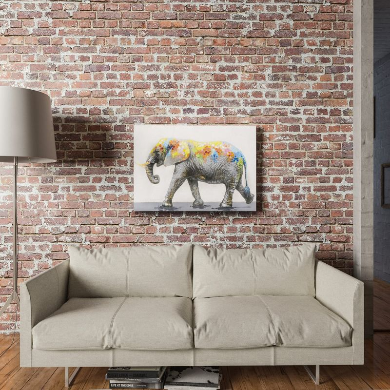 Yosemite Home Decor ARTAFF0122 Dazzling Elephant Décor, Multicolor