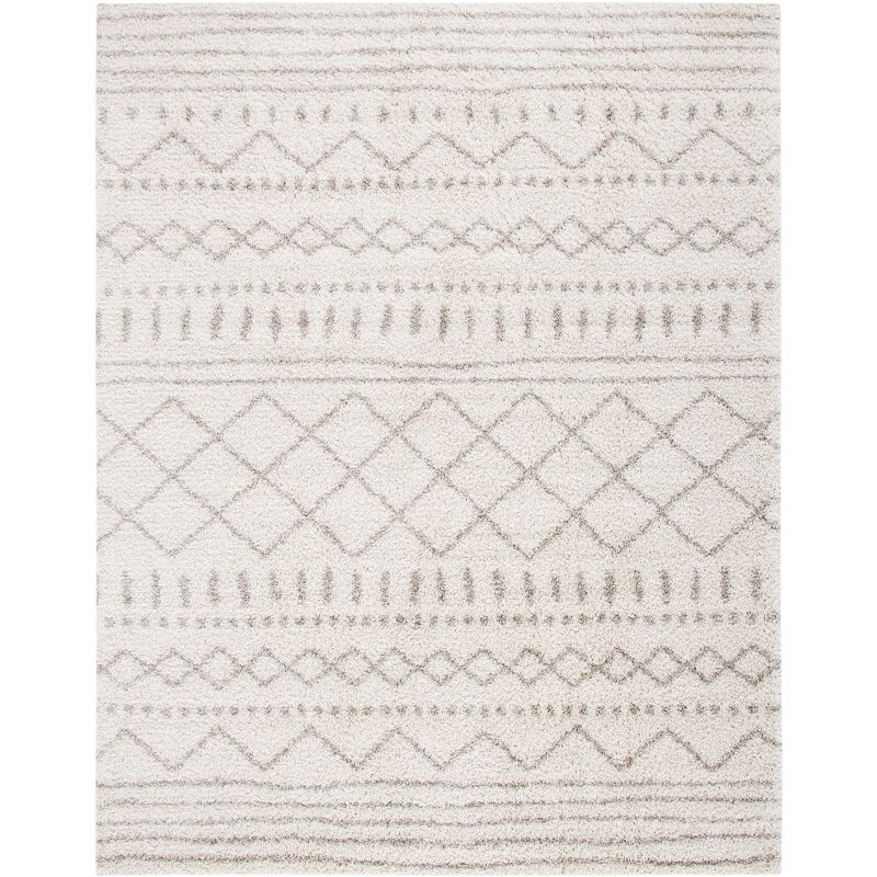 Arizona Shag ASG741 Power Loomed Indoor Area Rug - Ivory/Beige - 6'7"x9'2" - Safavieh