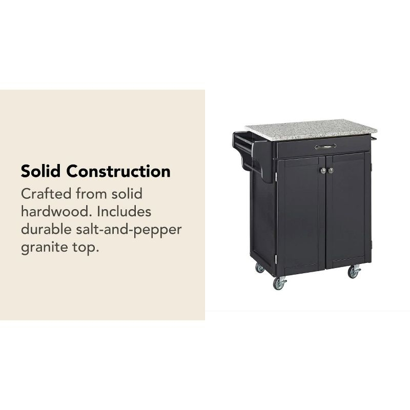 Cuisine Kitchen Cart Black Base - Home Styles