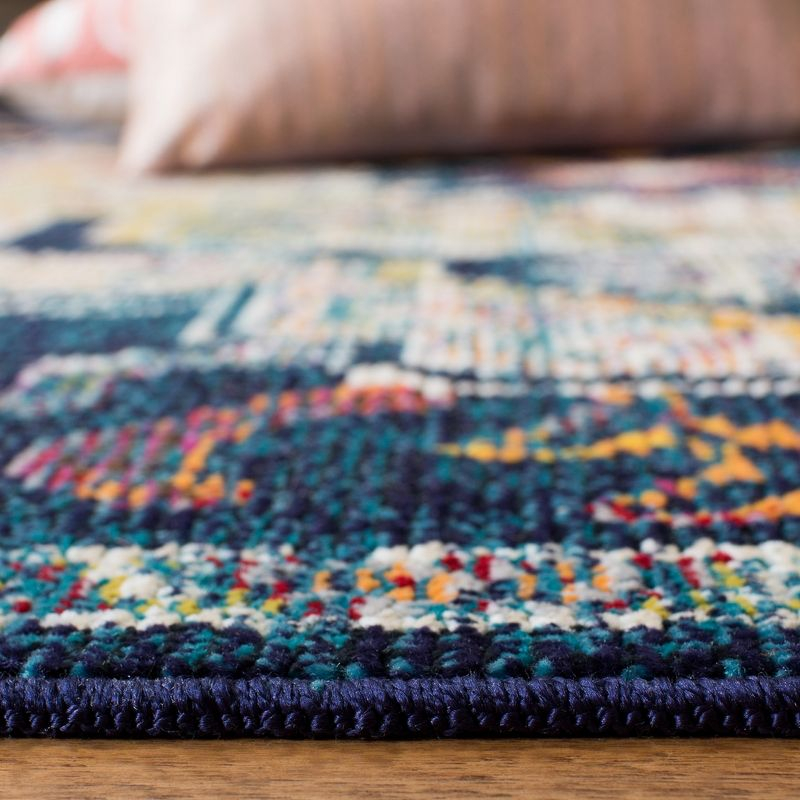 Crystal CRS501 Loomed Indoor Area Rug - Navy/Fuchsia - 7'x7' - Safavieh