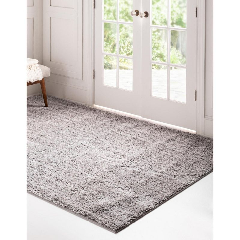 Jill Zarin Shaggy Chic Collection Area Rug - Shaggy (3' 3" x 5' 3" Rectangle Ash Gray)