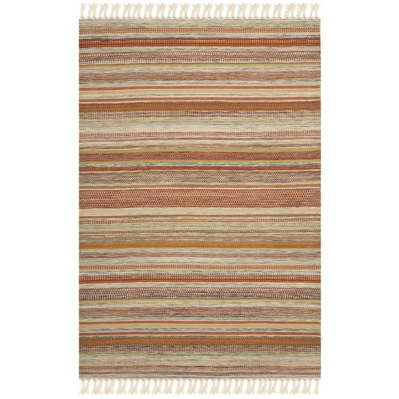 Striped Kilim STK311 Hand Woven Indoor Area Rug - Beige - 6'x9' - Safavieh.