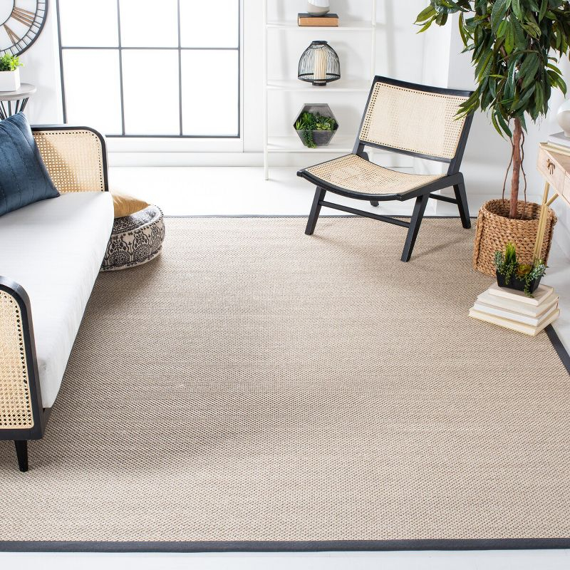 Natural Fiber NF143 Power Loomed Indoor Area Rug - Marble/Dark Grey - 9'x12' - Safavieh