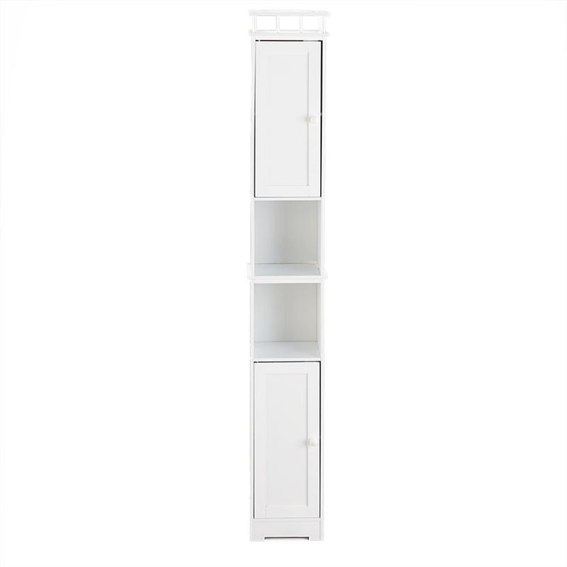 The Lakeside Collection Slim Storage Bathroom Cabinets - White