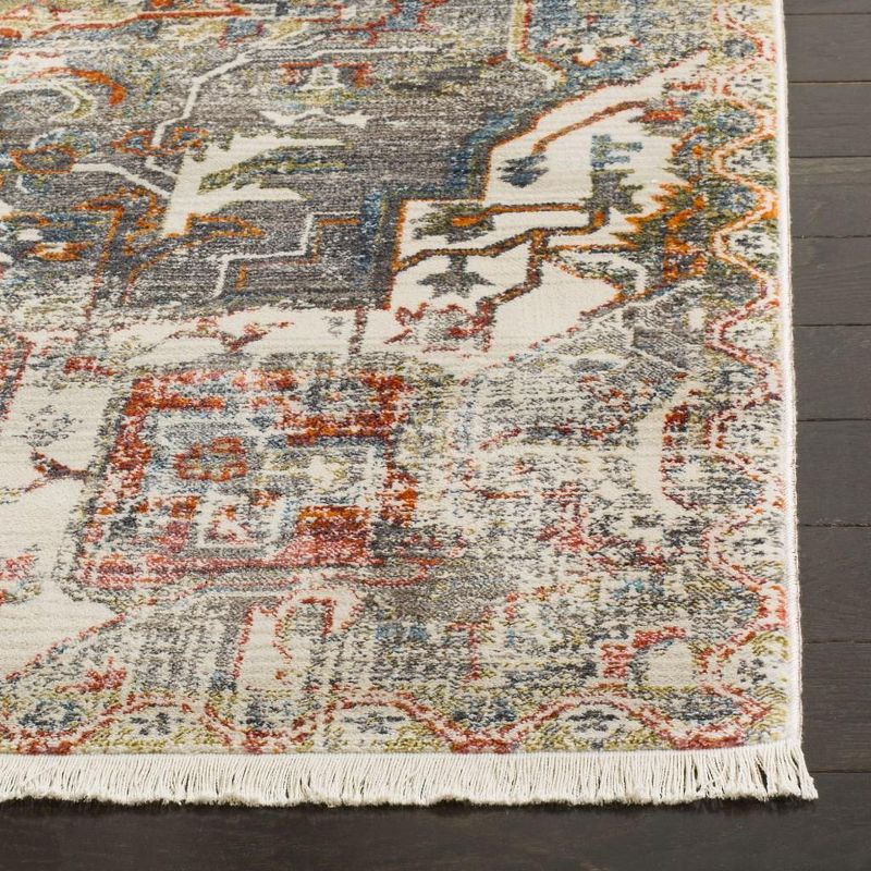 Vintage Persian VTP475 Power Loomed Indoor Area Rug - Charcoal/Olive - 6'x9' - Safavieh.