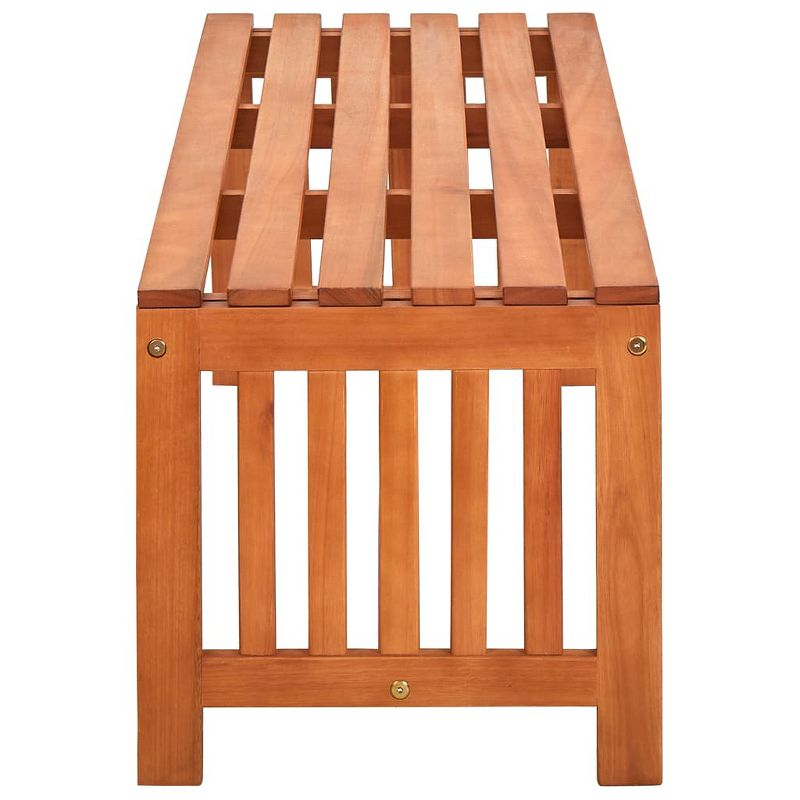vidaXL Patio Bench 51.2 in. Solid Eucalyptus Wood