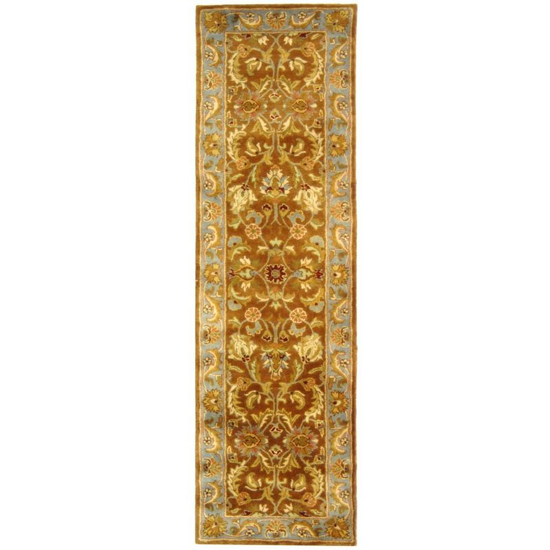 Heritage HG812 Hand Tufted Runner Rug - Brown/Blue - 2'3"x6' - Safavieh.