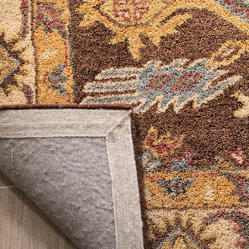 Antiquity AT502 Hand Tufted Area Rug - Dark Brown/Ivory - 6'x9' - Safavieh.