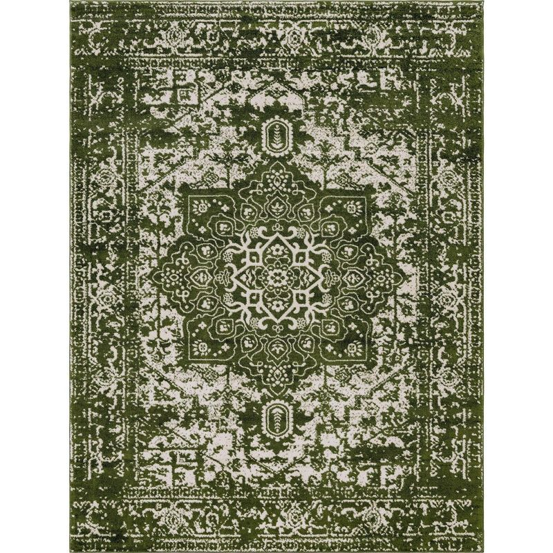 Unique Loom 9' 0 x 12' 0 Green Richmond Medallion Area Rug