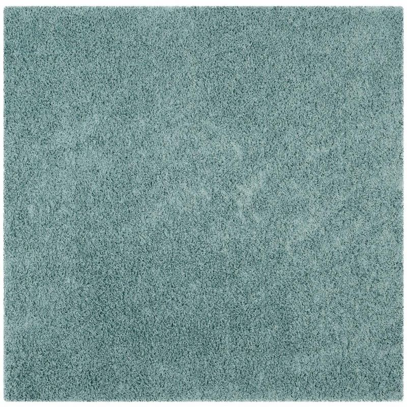 Athens Shag SGA119 Power Loomed Indoor Area Rug - Seafoam - 6'7"x6'7" - Safavieh