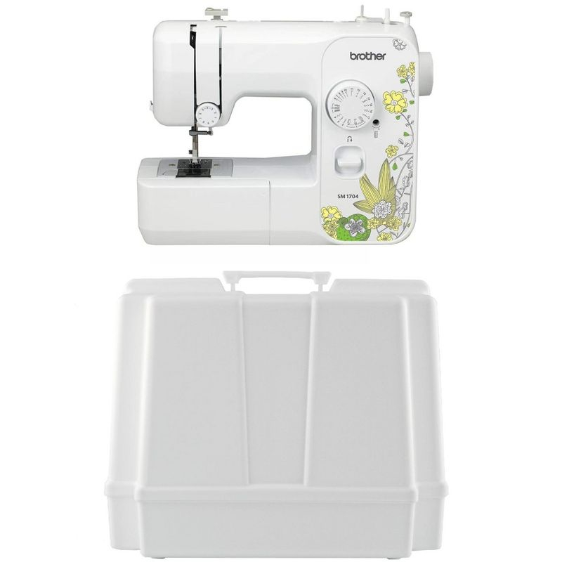 Brother SM1704 17-Stitch Free Arm Sewing Machine and Hard Plastic Storage and Carry Case