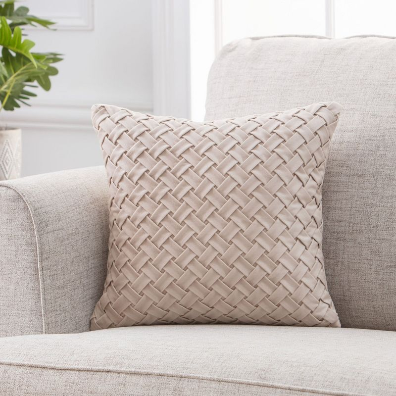 Chanasya Lattice Textured Velvet Decorative Throw Pillow Cover | Wayfair