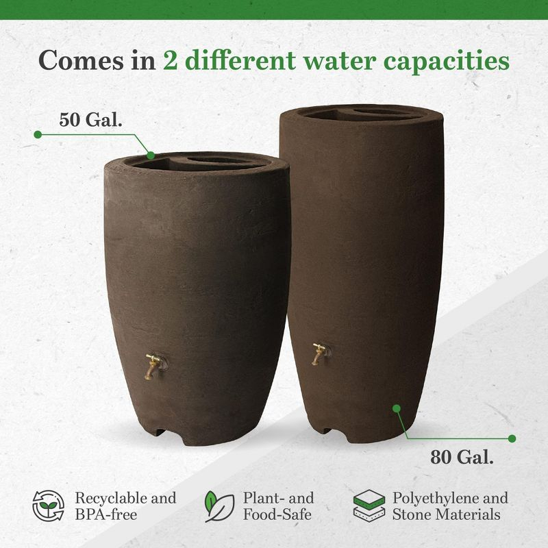 Algreen Athena Plastic Rain Water Collection Drum Barrel