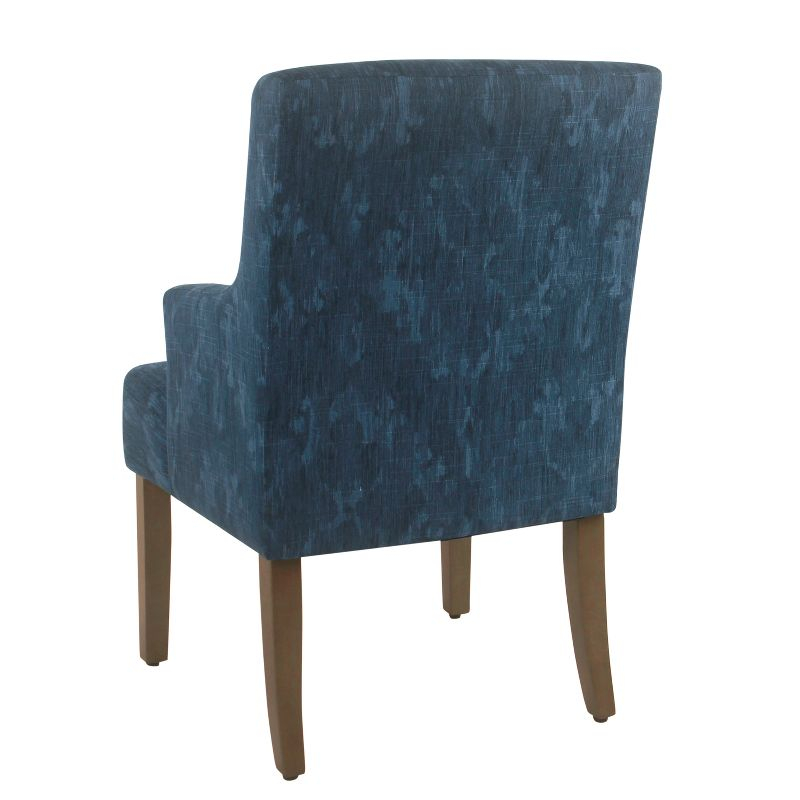 Dining Chairs Indigo - HomePop: Upholstered Arm Chair, Cotton Fabric, Foam Filled, Plywood & Hardwood Frame