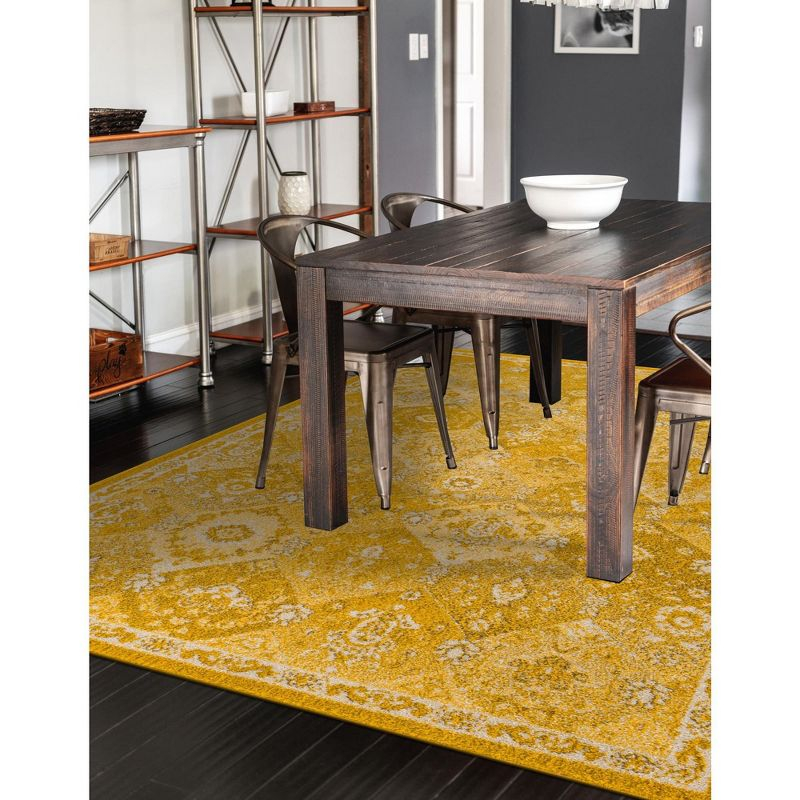 Unique Loom Penrose Collection Area Rug - Blake (5' 3" x 8' Rectangle Yellow/Beige)