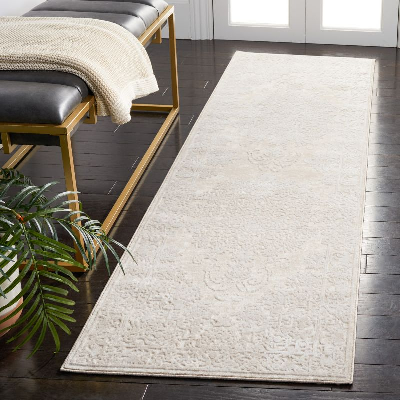 Reflection RFT664 Power Loomed Indoor Runner Rug - 2'3"x6' - Creme/Ivory - Safavieh
