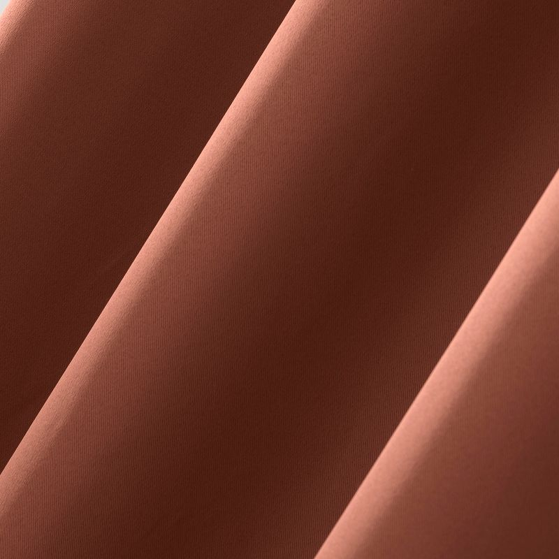 40"x84" Sun Zero Blackout Kenneth Energy Saving Grommet Curtain Panel Terracotta Red: Thermal Insulated, Noise Reduction