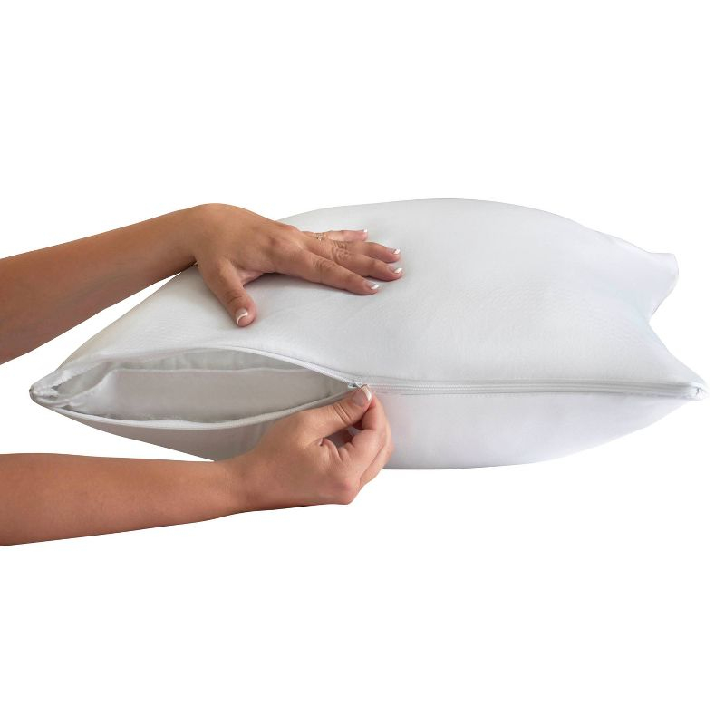 King Perfect Protection Cool Touch Pillow Protector - Allerease: Hypoallergenic, Zippered, Machine Washable