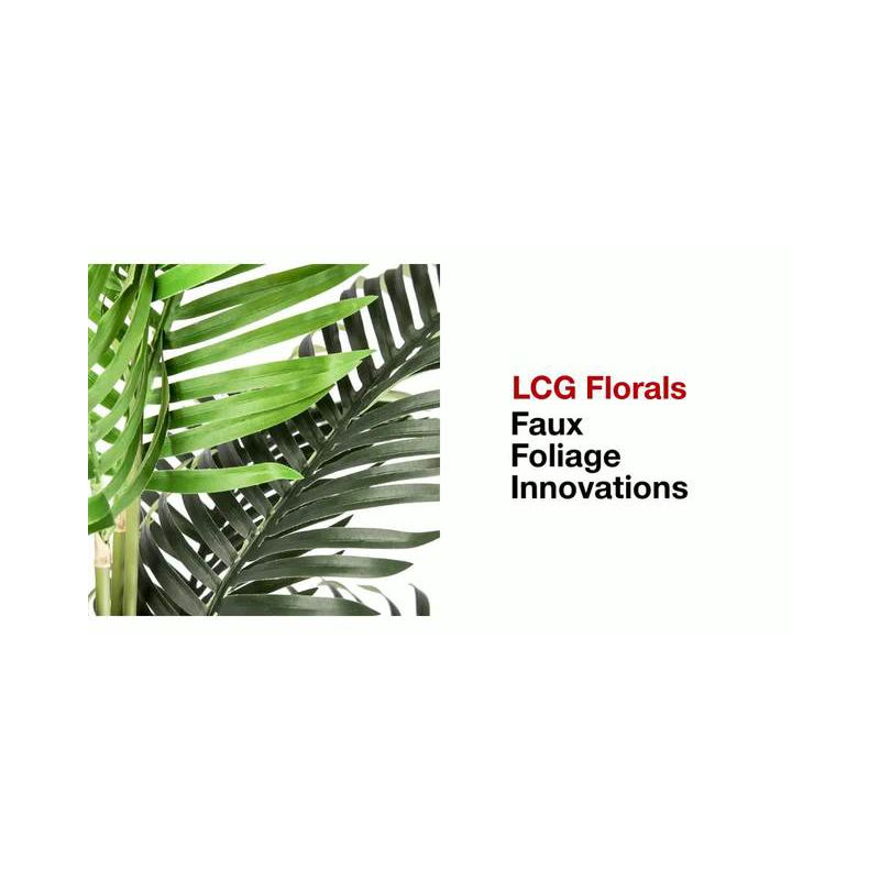36" x 18" Artificial Fiddle Leaf Fig Plant in Basket - LCG Florals: Faux Fig, Indoor Polyester Decor, Wicker Basket