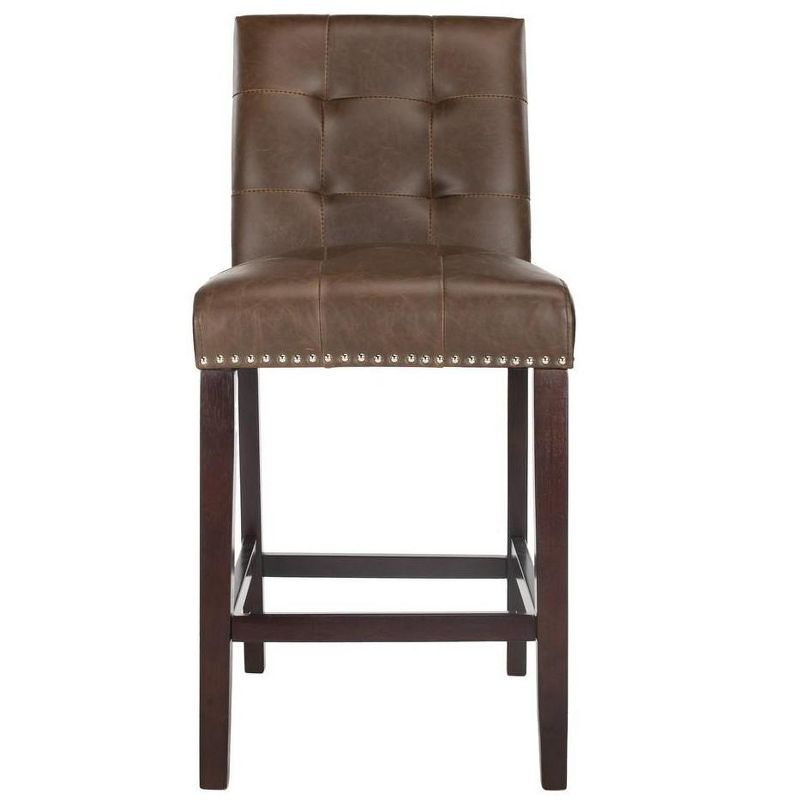 Nikita Counter Stool (Set of 2) - BST6303 - Brown/Espresso - Safavieh
