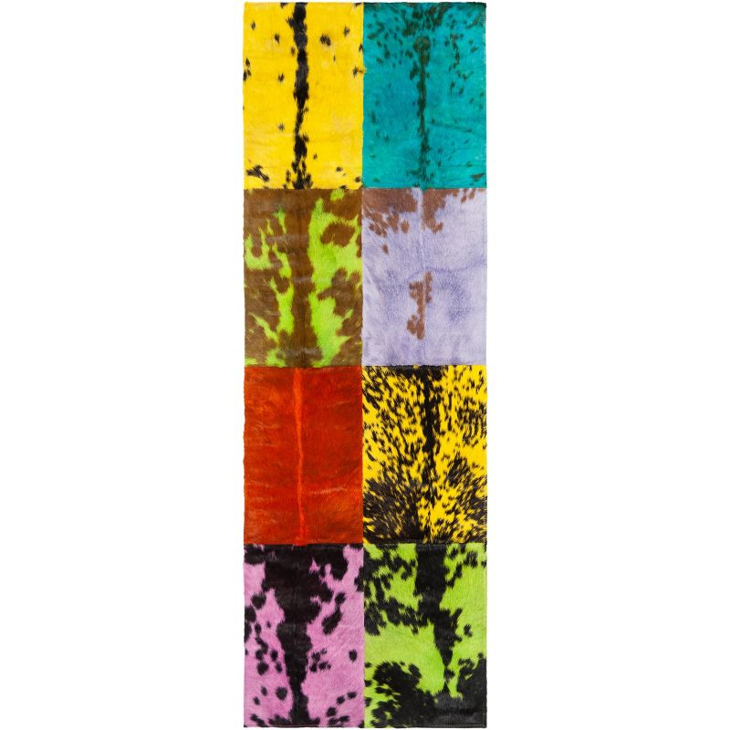 Studio Leather STL165 Hand Woven Runner Rug - Black/Multi - 2'3"x7' - Safavieh.