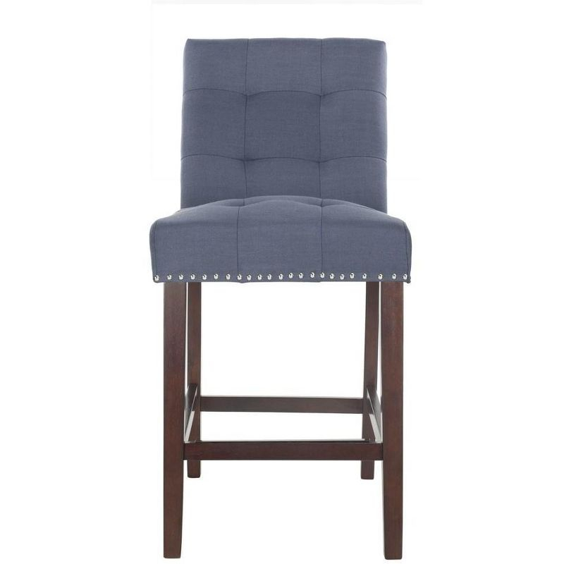 Nikita Counter Stool (Set of 2) - BST6303 - Navy/Espresso - Safavieh