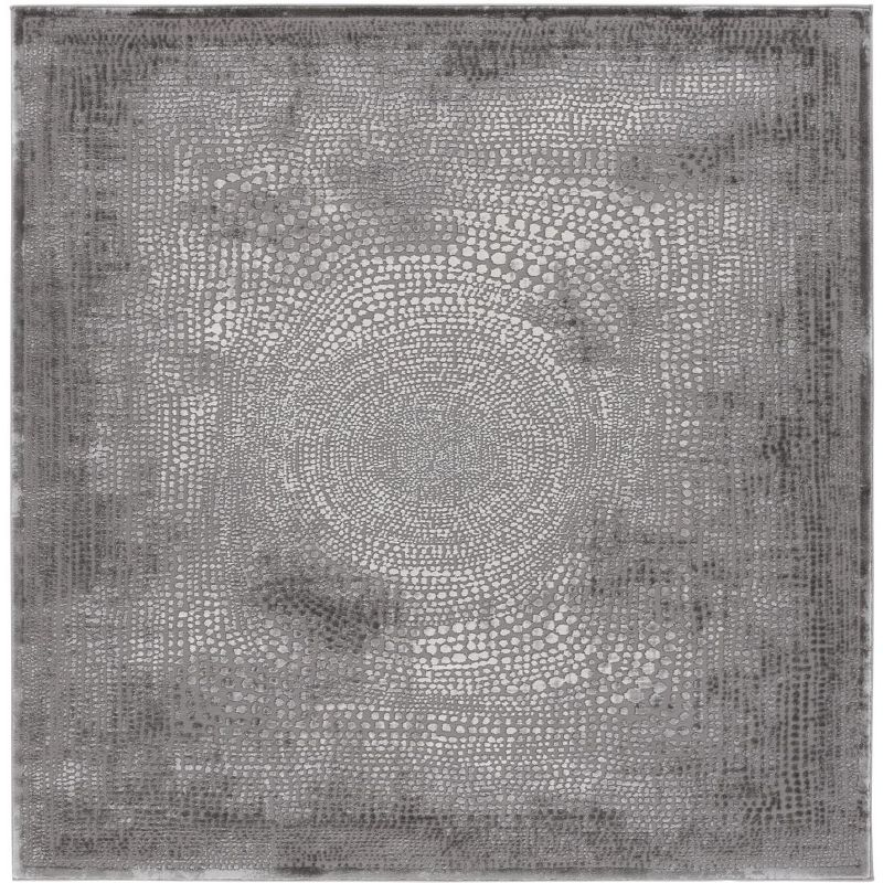 Meadow MDW333 Power Loomed Indoor Area Rug - Grey/Ivory - 6'7"x6'7" - Safavieh