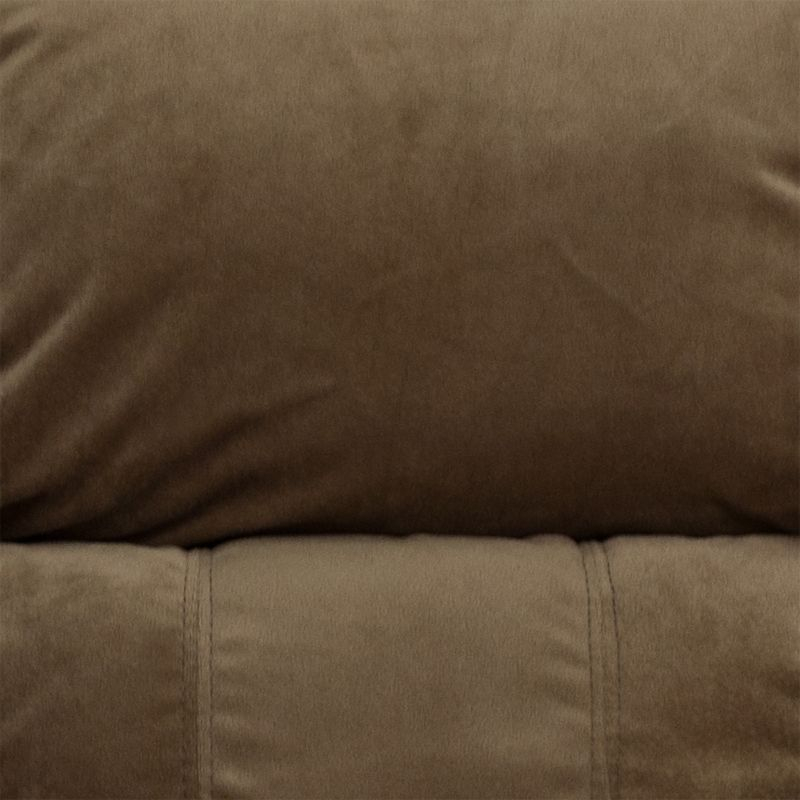Emma and Oliver Deluxe Padded Brown Microfiber Kids Recliner with Storage Arms