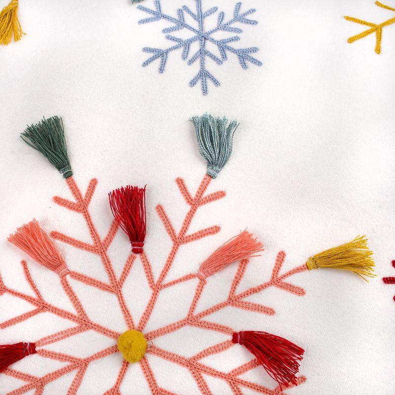 Embroidered Cotton Throw Pillow