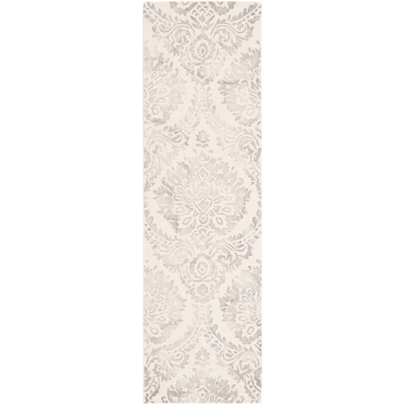 Dip Dye DDY210 Hand Tufted Runner Rug - Silver/Ivory - 2'3"x8' - Safavieh.