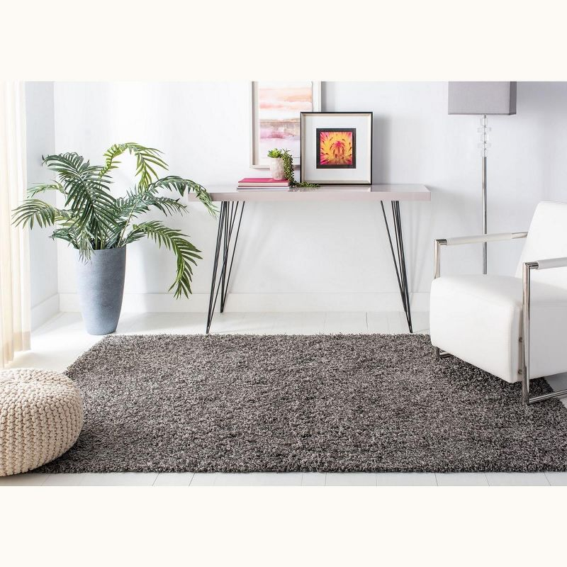 Athens Shag SGA119 Power Loomed Indoor Accent Rug - Dark Grey - 3'x5' - Safavieh