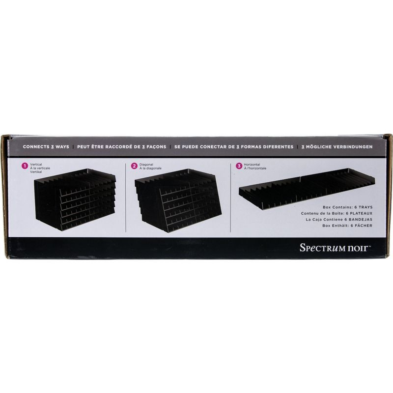 Spectrum Noir Marker Storage Trays Black 6/Pkg - Empty-Holds 72