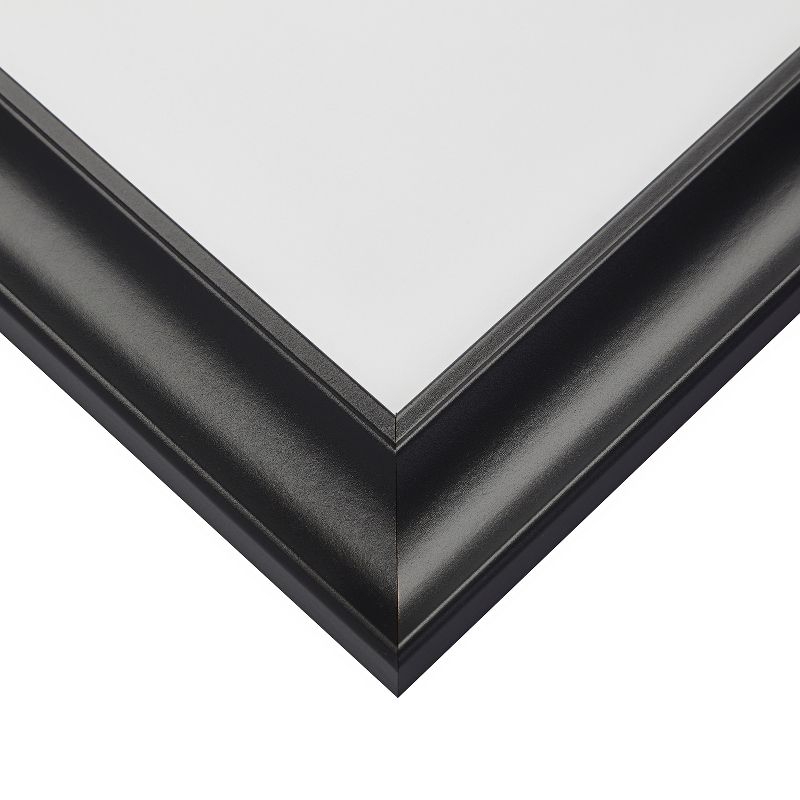 Vintage Revival Satin Black 12x18 inch Picture Frame matted to 10x13