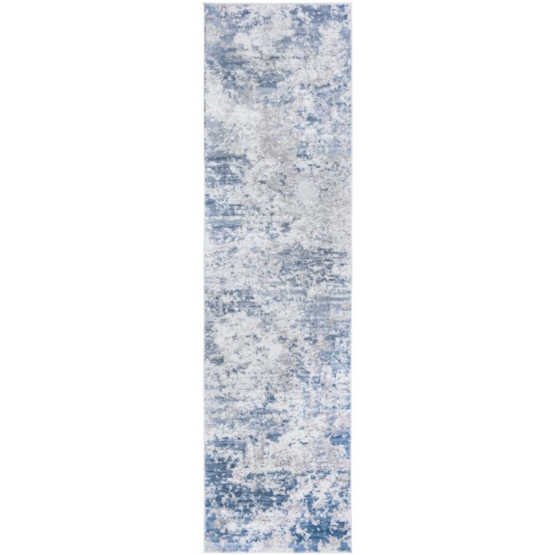 Amelia 700 ALA705 Machine Made Loomed Runner Rug - Grey/Blue - 2'-2" X 10' - Safavieh