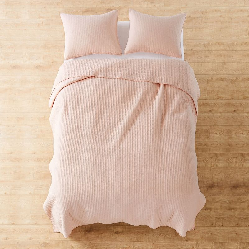 Cross Stitch Blush Twin Quilt Set - Levtex Home