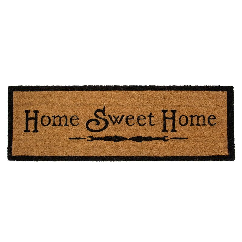 Northlight Seasonal Natural Coir Rectangular "Home Sweet Home" Doormat 16" x 48"