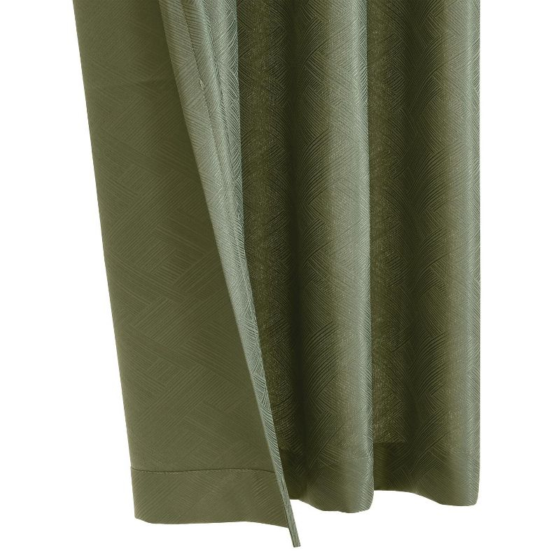 Habitat Abstract Light Filtering Energy Efficeint Grommet Curtain Panel for Windows 52" x 108" Green