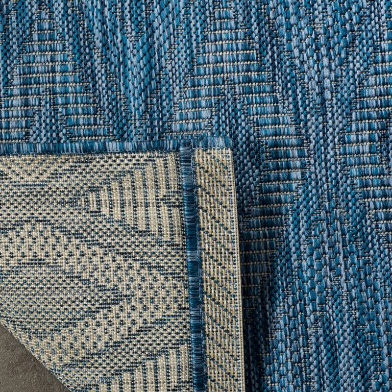 Courtyard CY8522 Power Loomed Indoor and Outdoor Accent Rug - Navy/Navy - 2'x3'7" - Safavieh