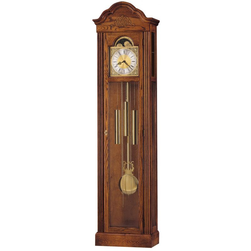 Howard Miller® Ashley 75.75'' H Solid + Manufactured Wood Grandfather Clock with Adjustable Chime Volume