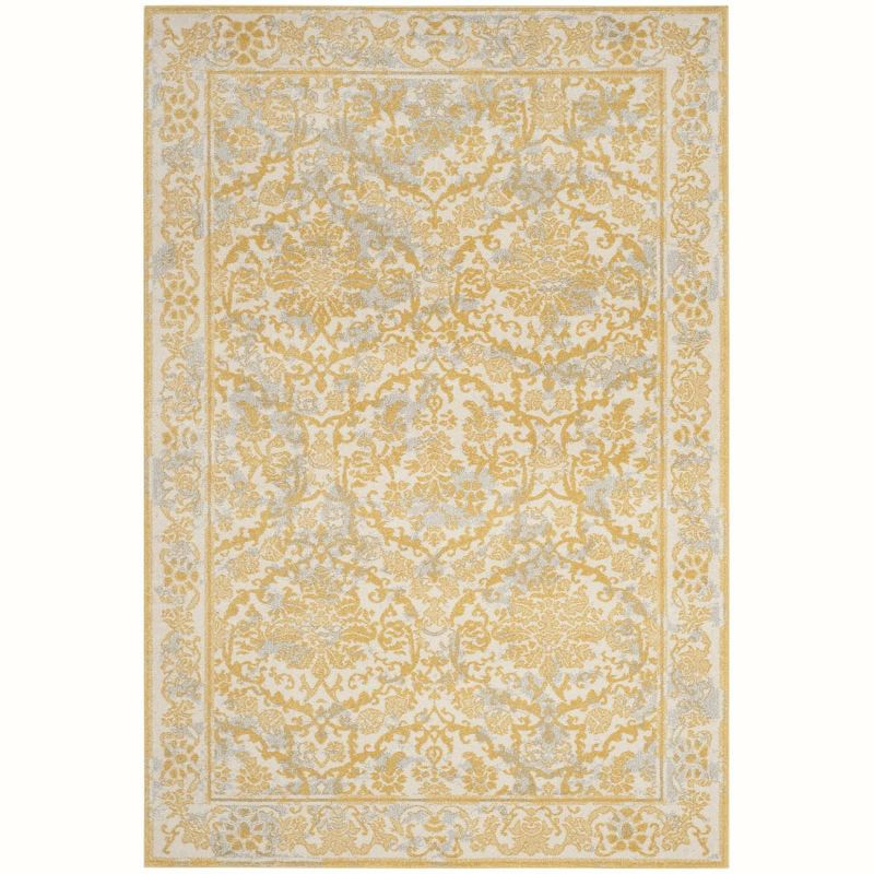 Evoke EVK242 Power Loomed Area Rug - Ivory/Gold - 6'7"x9' - Safavieh.